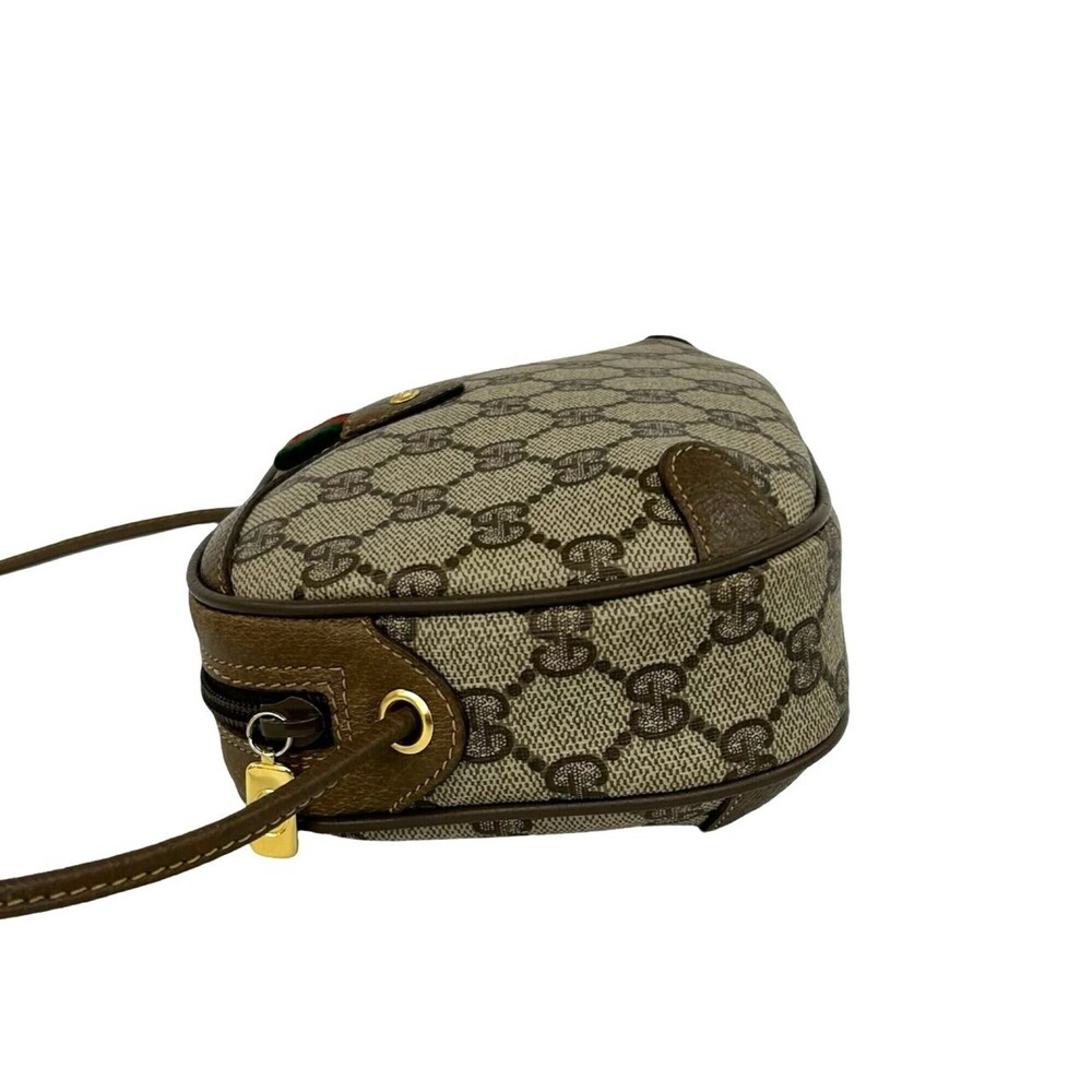 GUCCI Vintage Sherry Line GG Logo Hardware Leather Shoulder Bag Pouch Sacoche... - Picture 5 of 9